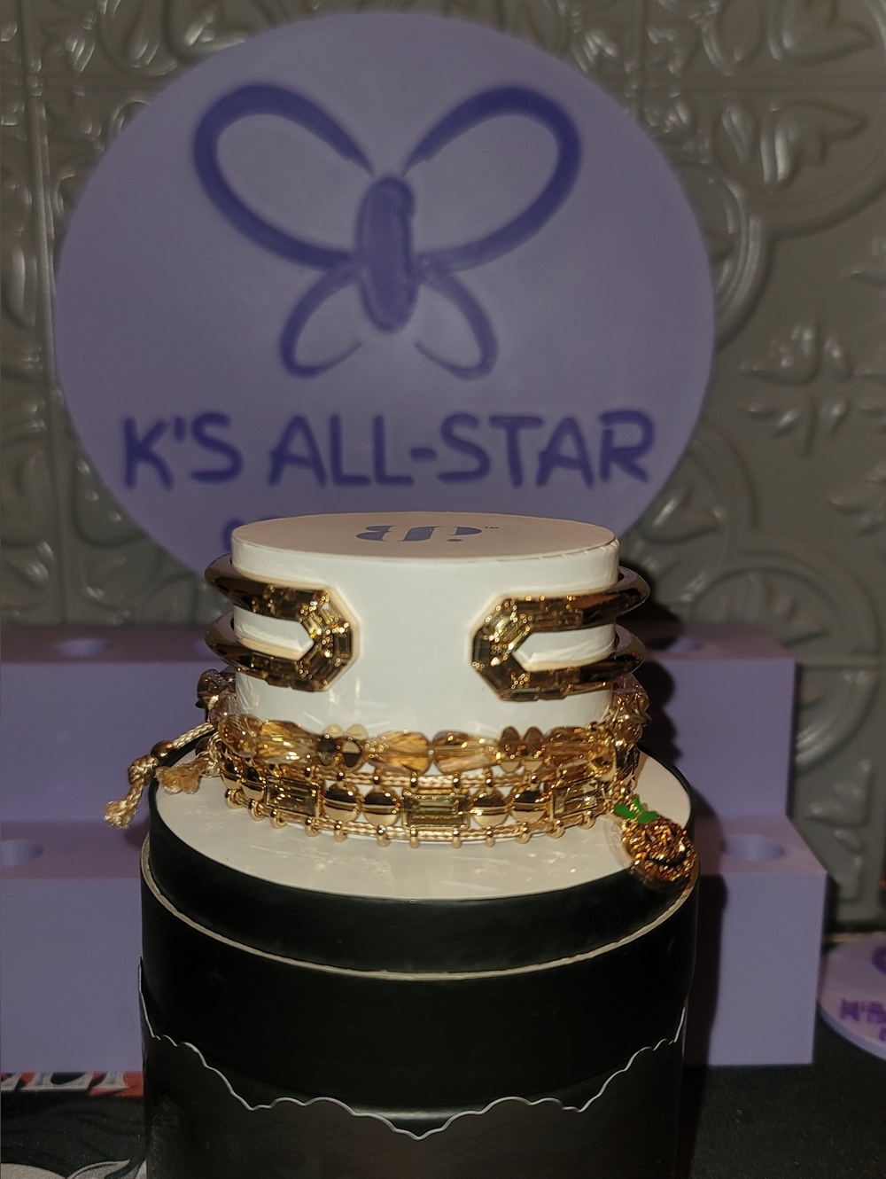 NWT-BP Gold Plated Halloween Stacks- The Pumkpin